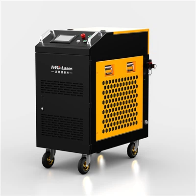 การกำจัดสีตัวถังรถยนต์เครื่องทำความสะอาดเลเซอร์ลำแสงหมวกด้านบน 1,000 วัตต์พร้อมเครื่องทำน้ำเย็นอุตสาหกรรม