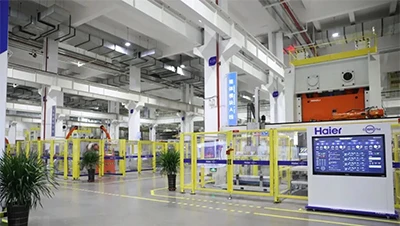 การเชื่อมด้วยเลเซอร์อัจฉริยะช่วยโรงงานประภาคาร Haier Tianjin